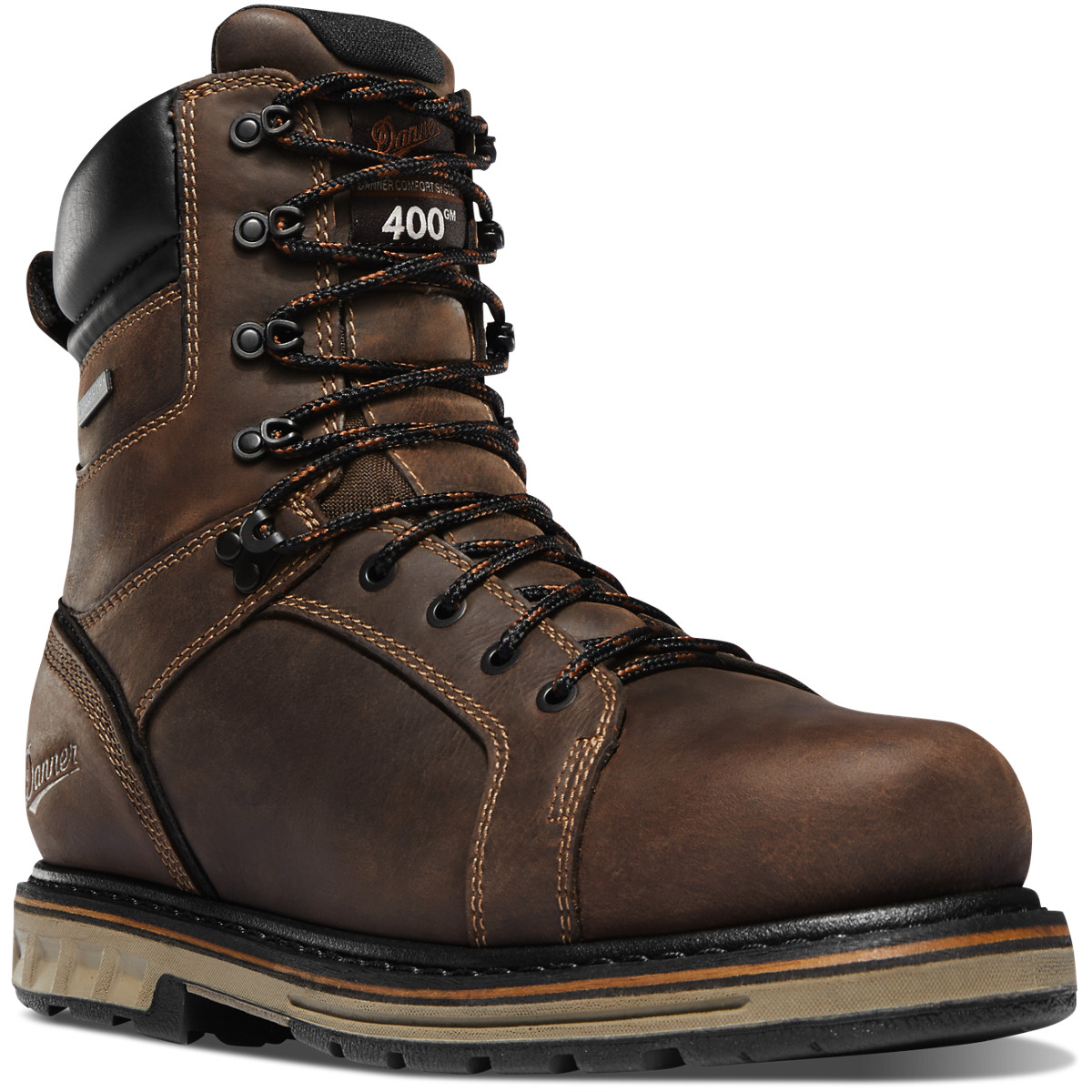 Botas De Trabajo Danner Hombre Mexico - Steel Yard 8 Marrom Oscuro - IZHUM5397